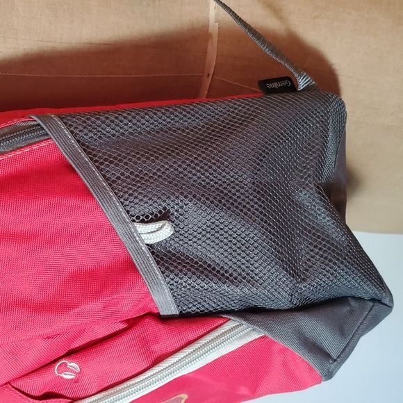 Bronze Olympian Backpack Red Grey Quality NWOT Multi Pocket Laptop water bottle - Picture 5 of 11